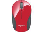 Logitech M187 2.4GHz Wireless 3 Button Optical Mini Scroll Mouse Red