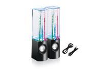 LED Light Fountian Dancing Water Show Music USB Powered Speakers Tower