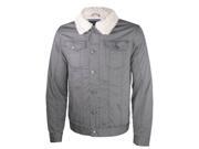 Alta Men s Sherpa Lined Work Twill Jacket Button Up Outerwear Gray XL