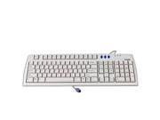 107 Key iOne Scorpius K2A PS 2 Standard Keyboard White
