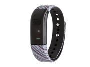 RBX TR1 Bluetooth Activity Fitness Tracker and Sleep Monitor Watch w Pedometer Purple Multi Print