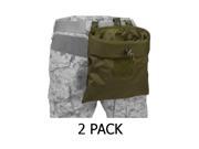 2 Pack Lancer Tactical CA 341 MOLLE Large Utility Foldable Dump Pouch OD