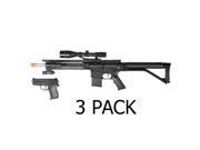 3 Pack Alta P1137 Airsoft Spring Rifle 260 FPS and P618 Spring Pistol 120 FPS