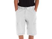 Alta Designer Fashion Men s Cargo Shorts Twill Belt Included White Size 34