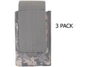 3 Pack Every Day Carry Tactical MOLLE Double Rifle Magazine Pouch ACU