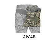 2 Pack Lancer Tactical CA 341 MOLLE Large Utility Foldable Dump Pouch ACU