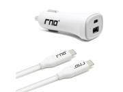 RND Fast Charging USB Type C Cable and Car Charger compatible with Apple MacBook Google Pixel Pixel XL HTC 10 LG G5 V20 ChromeBook Pixel OnePlus 2 3