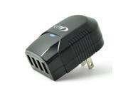 RND 3.4A 4 Port USB AC Adapter Wall charger Black