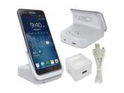 RND Dock for Samsung Galaxy Note 3 with AUDIO OUT and Dock Mode compatible without or with a slim fit case white