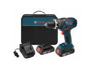 BOSCH DDS181 02 RT 18V Cordless Lithium Ion Compact Tough 1 2 in. Drill Driver with 2 Slim Pack HC Batteries