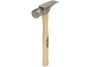 TI14SS 16 14 oz. Titanium Smooth Straight 16 in Hickory Handle Framing Hammer