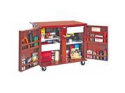 675990 Rolling Work Bench with 2 Drawers 2 Shelves 4 in. Casters