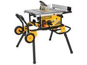 DWE7491RS 10 in. 15 Amp Site Pro Compact Jobsite Table Saw with Rolling Stand
