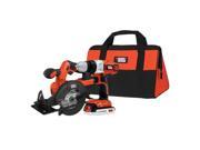 BDCD220CS 20V MAX Cordless Lithium Ion 3 8 in. Drill Driver Circular Saw Kit