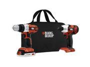 BDCD220IA 1 20V MAX Cordless Lithium Ion 3 8 in. Drill Driver Impact Driver Combo Kit 2 1 Battery Pack