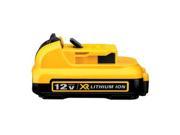 DeWALT DCB127 XR 12V MAX* 2.0Ah Lithium Ion Slide Style Power Tool Battery