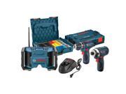 Factory Reconditioned CLPK33 120LP RT 12V Max Cordless Lithium Ion 3 Tool Combo Kit with L BOXX Storage Cases