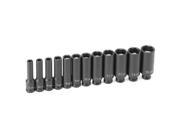 9712MDG 12 Piece 1 4 in. Drive 6 Point Magnetic Deep Impact Socket Set