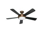 59053 Palermo 52 in. Contemporary Brushed Bronze Black Ceiling Fan with Light