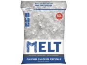 MELT50CCP MELT Professional Strength Calcium Chloride Pellets Ice Melter 50 lbs. Resealable Bag