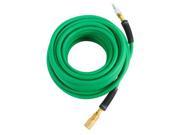 115158 1 4 in. x 50 ft. Hybrid Hose with Industrial Fittings Green