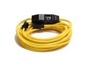 D18012050 PowerTech 20 Amp 12 3 AWG GFCI Extension Cord w Adapter 50 ft. Yellow