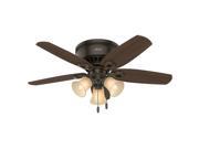 51091 42 in. Builder Low Profile New Bronze Ceiling Fan with Light