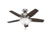 51088 42 in. Newsome Brushed Nickel Ceiling Fan with Light