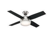 59245 44 in. Dempsey Brushed Nickel Ceiling Fan with Light and Remote