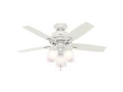 52229 44 in. Donegan Fresh White Ceiling Fan with Light