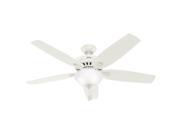 54160 56 in. Newsome Fresh White Ceiling Fan with Light