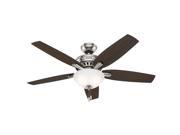 53312 52 in. Newsome Brushed Nickel Ceiling Fan with Light