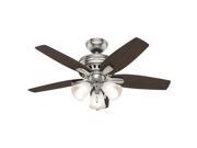 51085 42 in. Newsome Brushed Nickel Ceiling Fan with Light