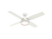 59252 52 in. Dempsey Fresh White Ceiling Fan with Light and Remote