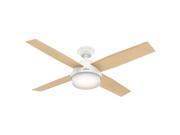 59217 52 in. Dempsey Fresh White Ceiling Fan with Light and Remote