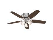 53328 52 in. Builder Low Profile Brushed Nickel Ceiling Fan with Light