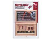PCRBS05 5 Piece Straight Router Bit Set with Case