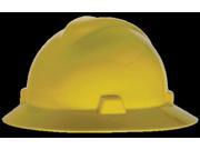 MSA Yellow V Gard Class E G Type I Polyethylene Non Slotted Hard Hat