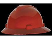 MSA Red V Gard Class E G Type I Polyethylene Non Slotted Hard Hat