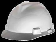 MSA V Gard Polyethylene Standard Slotted Hard Cap White Hard Cap 463942