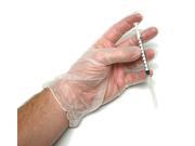 Medium Clear 5 Mil Vinyl Sterile Lightly Powdered Disposable Gloves Wi...