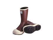 Snugleg Boot Size 5 Chevron Brown Sole 12 1 2 Inch Steel Toe Brick Red Neoprene Coating 1 pr