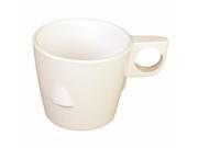 Excellante Milan Melamine Ivory Collection 3 1 4 Inch 7 Ounce Stacking Cup Ivory Dozen