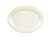 Excellante Ivory Melamine Collection 9 1 2 by 7 1 4 Inch Oval Platter Ivory Dozen