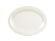 Excellante Ivory Melamine Collection 12 by 9 Inch Oval Platter Ivory Dozen