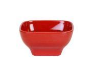 Excellanté Royal Red Collection 5 1 20 by 5 1 20 Inch Round Square Bowl 2 3 4 Inch Deep 16 Ounce Royal Red Each