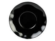 Excellante Mica Black Collection 6 1 2 Inch Saucer for Soup Mug Two Toned Each