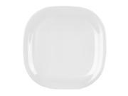 Excellanté Royal White Collection 8 1 4 by 8 1 4 Inch Round Square Plate Royal White Each