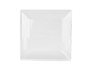 Excellanté Royal White Collection 13 3 4 by 13 3 4 Inch Square Plate 2 1 4 Inch Deep Royal White Each