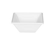 Excellanté Royal White Collection 6 by 6 Inch Square Bowl 2 1 4 Inch Deep 16 Ounce Royal White Each